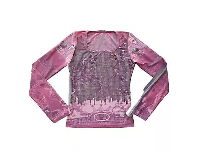 Save The Queen Top Long Sleeve Circus Pink Vintage Size M • $84.83