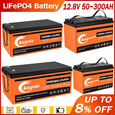 12V 200AH LiFePO4 Deep Cycle Lithium Battery 200A BMS RV Marine Off-Grid Solar • $198.70