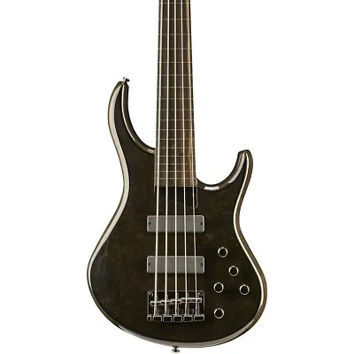 MTD ZX 5-String Fretless Electric Bass Guitar Transparent Black Ebonol Fretboard • $2149