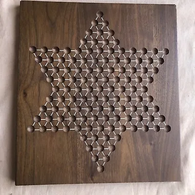 VTG Chinese Checkers Board Wooden Black Walnut USA MADE …Display Piece GIFT • $50