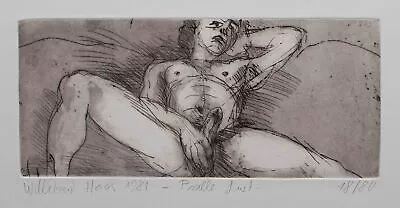 Men's Act Erotic Printmaking Willibrord Haas Impact Pleasure Etching 1981 18/80 • $95.73