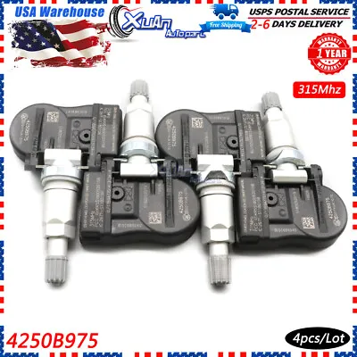 4x TIRE PRESSURE SENSOR TPMS 4250B975 For Mitsubishi Lancer Outlander 315Mhz • $32.98