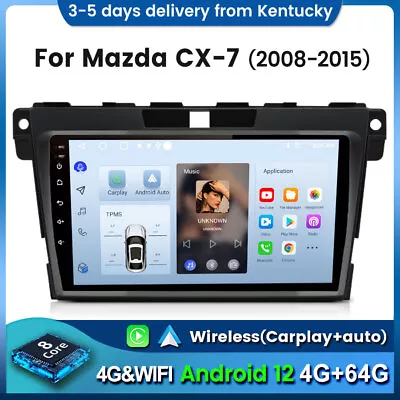 4+64GB For MAZDA CX-7 2008-2015 Android12 Carplay Car Stereo Radio GPS Navi WIFI • $249.99