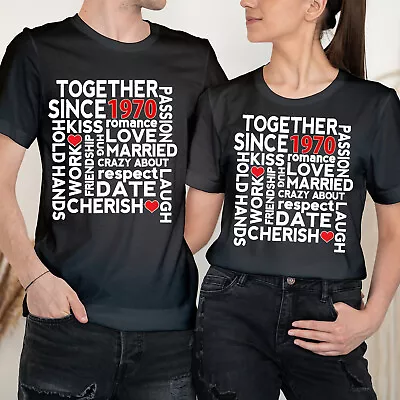 Personalised Happy Valentine's Day Love Goals Couple Love Matching T-Shirts #VD • £9.99