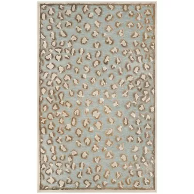 Safavieh Paradise Collection Par84-3470 Stone / Aqua Rug Transitional Rug Carpet • $52.92