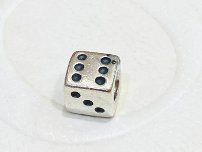 $22 • Buy Authentic Pandora Silver Lucky Dice Charm 790116  Retired
