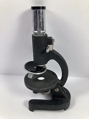 Vintage Metal 5” Tall Mini Microscope 100x 200x 300x. REALLY WORKS! • $19