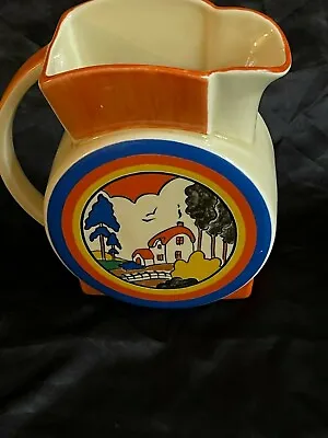 £49.99 • Buy Clarice Cliff Style Jug By Moorland Pottery 