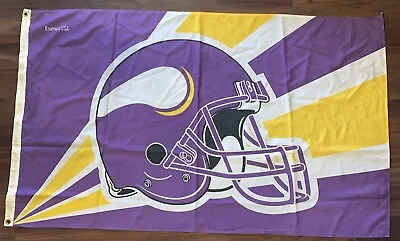 Minnestoa Vikings Flag 34 In X 58 In NFL Football Helmet Purple And Yellow  • $18