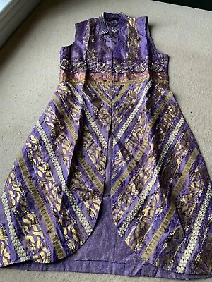 Womens Indian Pakistani Asian Lilac Stitched Trouser Suit • £18