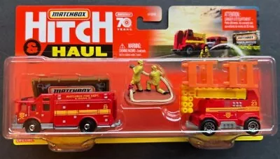 Matchbox Hitch & Haul Fire Rescue Set - MBX Hazard Squad & Lighting Trailer NEW! • $13.95