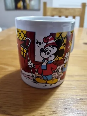 Disney Mickey Mouse Christmas Carol Singing Mug Cup Vintage Kilncraft 1987 • £12