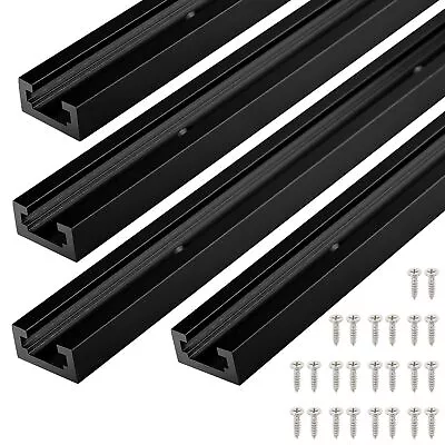 4pcs Black 24'' Double Cut Profile T-Track Aluminum Universal For Woodworking • $35.99