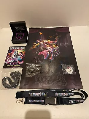 2023 SDCC Mattel Monster High Exclusive Draculaura Freak Du Chic PosterPinsLot • $100