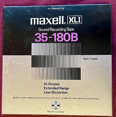 Maxell XLI Metal Sound Recording Tape 35 - 180B - Open Box; Presumed Unused • $75