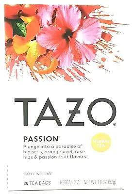 £14.49 • Buy Tazo Passion Herbal Tea Caffeine Free 20 Tea Bags*letterbox Friendly*1.class RM