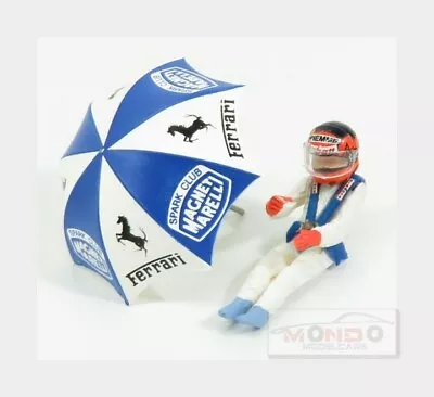 1:43 Brumm Figures Gilles Villeneuve For Ferrari 126C2 F1 With Umbrella CH01U Mo • $18.83