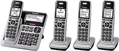 Panasonic KX-TG994SK DECT 6.0 Bluetooth  4-Handset Cordless Phone Bundle • $60.95