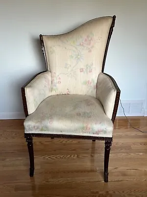 Antique Queen Ann Chair Soft Colors- Excellent Condition  • $220