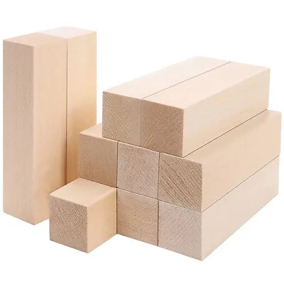 10pcs Lime Basswood Linden Wood Blank Blocks For Wood Carving LE • £9.30