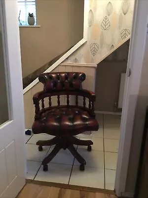 Leather Oxblood Captain Chair • £250