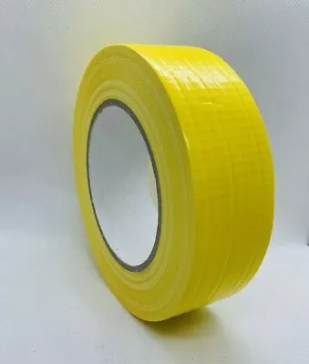 Yellow Roll Of Duct Tape 38mm X 50m Bright Colour Duck Gaffa Gaffer Craft Tape • £5.99