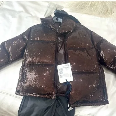 Moncler Rimac Sequin Quilted Down Puffer Jacket • $450