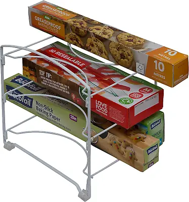 £15 • Buy Amtido Kitchen Cupboard Wrap Storage Organiser - Holder For Cling Film - Food W