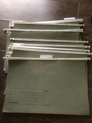 £6 • Buy Green Foolscap Hanging Suspension Files Cabinet Filing X 16 Size 16 X 9.5”