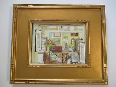 Toberen Signed Vintage Gallery View Painting Interior Hanging Art Impressionist • £554.95