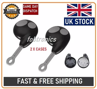 $7.43 • Buy 2 X Replacement 2 Button Remote Key Shell Case For Cobra Alarm 7777 + Logo A36
