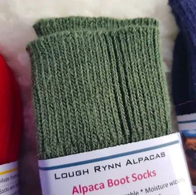 £18.50 • Buy Green 75% ALPACA Wool Walking Boot Socks With Terry Loop Sole -Thermal Warm Cosy