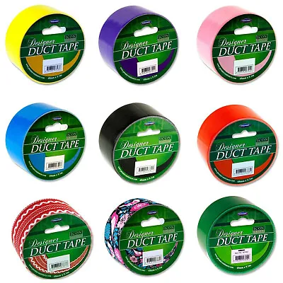 Duct Tape Single Roll 48mm X 9.1m Bright Colour Duck Gaffa Gaffer Craft Tape • £6.74