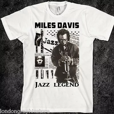 Jazz Miles Davis T-Shirt Black History Music John Coltrane Music SZ S-2XL • $19.99