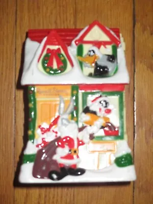 Vintage 1997 Russell Stover Candies Looney Tunes Christmas House Plastic Bank • $4.55