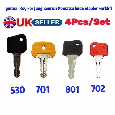 £5.20 • Buy 4X Ignition Key For Jungheinrich Komatsu Linde Stapler Forklift 801 530 701 702