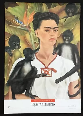 Frida Kahlo•Self-Portrait With Monkeys 1943•Museum Exhibition Poster 1992 26x37 • $75