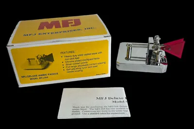 NEW MFJ Enterprises Deluxe Iambic Paddle Model MFJ-564 Chrome With Box • $149.99