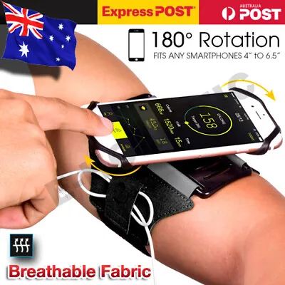 $22.95 • Buy Sports Gym Running Slim Armband Arm Band Phone Holder For IPhone 12 Pro Samsung