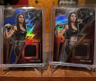 $15.50 • Buy 2023 Panini Select WWE Cora Jade Sparks Blue /49& Silver Prizm Mem Patch SSP