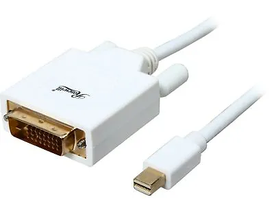 Rosewill 6-Foot White Mini DisplayPort To DVI Cable - 32 AWG Male To Male • $8.51