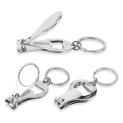 3 Pack 3 In 1 Nail Clippers Bottle Opener Keychain Multifunction Stainless S... • $17.75