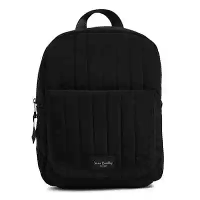 NWT Vera Bradley Small Backpack Classic Black Microfiber • $54.99