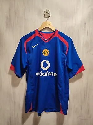 Manchester United 2005 2006 Away Size L Shirt Jersey Soccer Football Kit Nike • $99.95