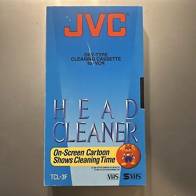 JVC TCL-3F Dry Type VCR Head Cleaner Tape Cartoon VHS • $12