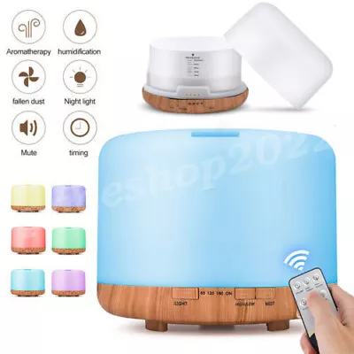 500ml Essential Oil Diffusers W/ Remote Control Aromatherapy Humidifier For Room • $29.36