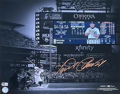 Miguel Cabrera Signed 16x20 Detroit Tigers Scoreboard Photo BAS • $239.99