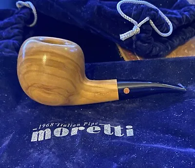 New Moretti Olivewood Pipe Unsmoked Apple Pipe Made 2013 Olive Wood • $299.99