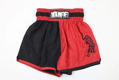 Vintage Mens 2XL XXL Silky Color Block Tiger Muay Thai Fighting Boxing Shorts • $49.45