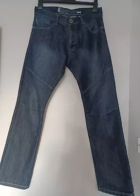 ZE ENZO 989 Straight Leg Men's Pockets Zip Button Fly Straight Jeans - W30R L32 • £10